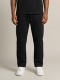 NINE1 Monogram Open-Hem Jogger in Black (N1J05)