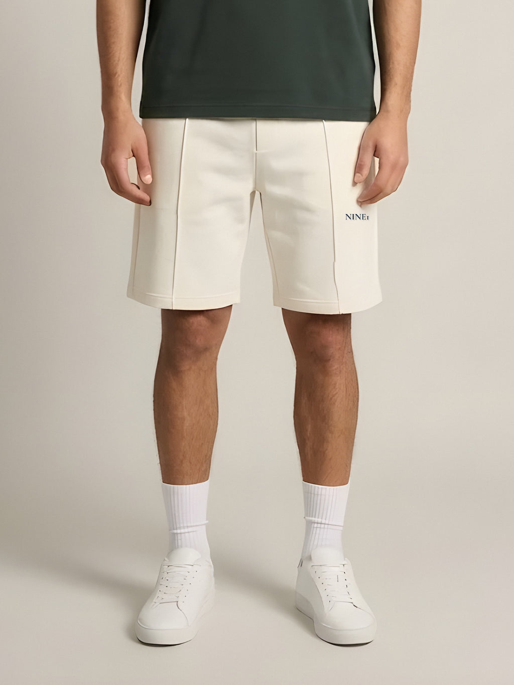 NINE1 Spine Shorts in Off White (N1S07)