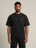 NINE1 Monogram Oversized Tee in Black (N1T05)
