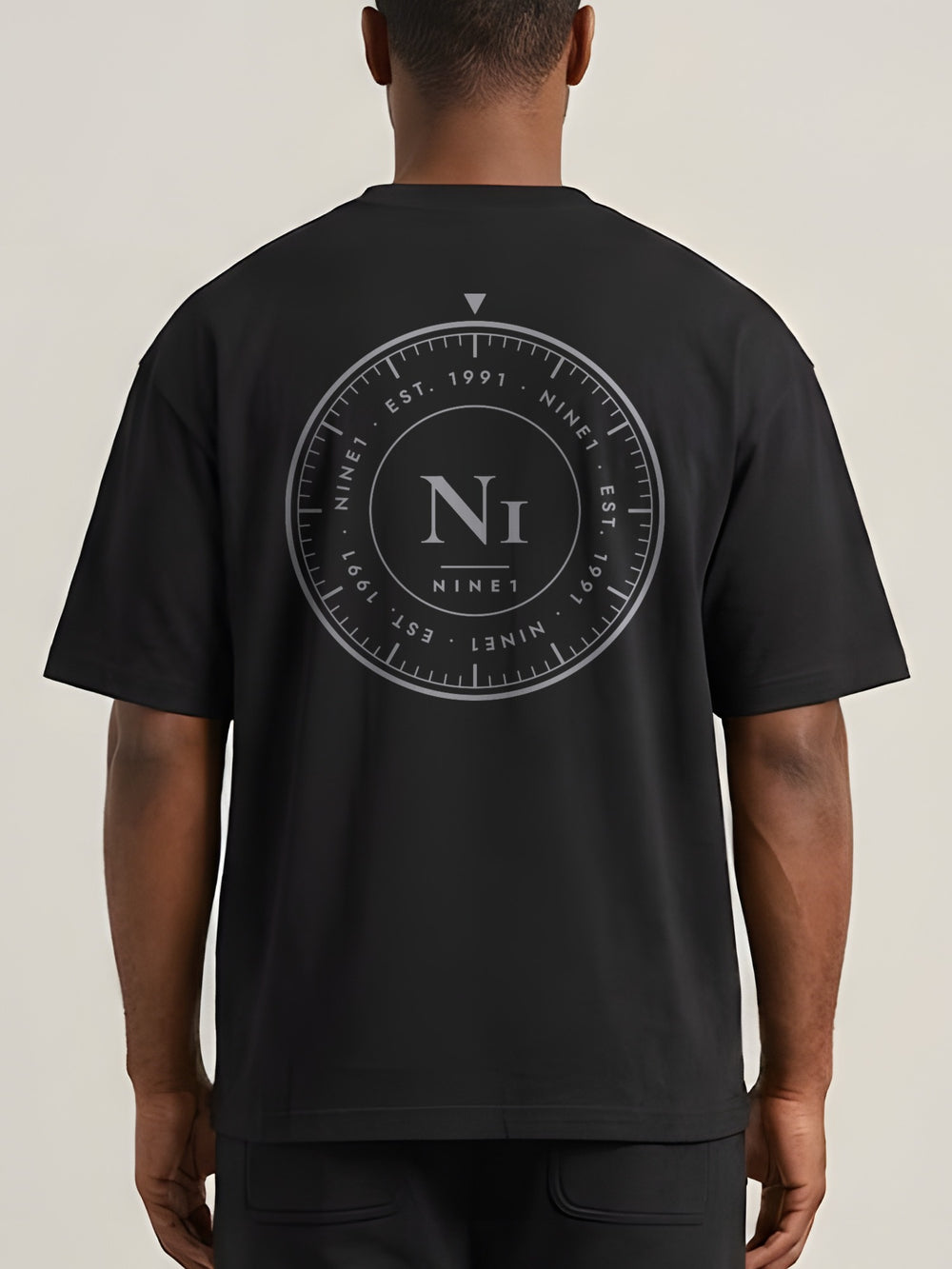 NINE1 Dial oversized tee, back