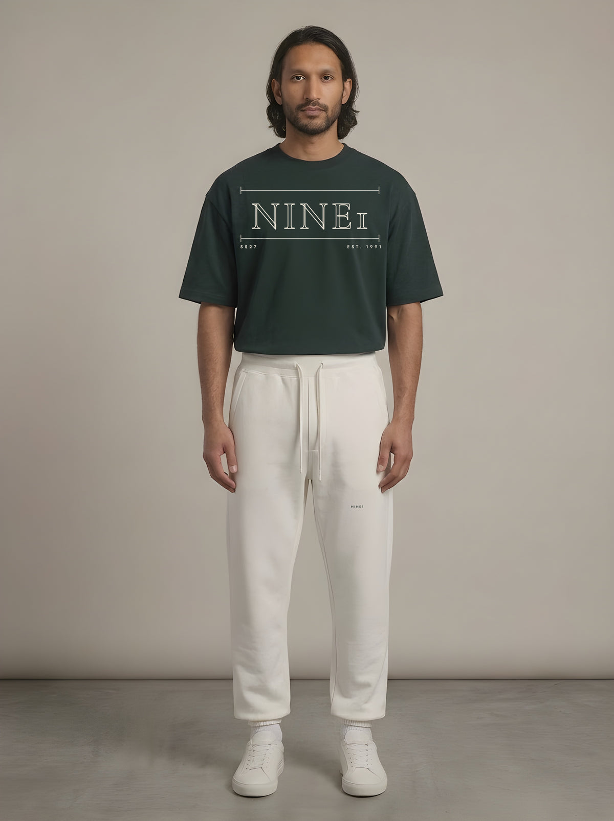 Gallery look: N1T21 tee in Dark Green with N1J21 jogger in Off White