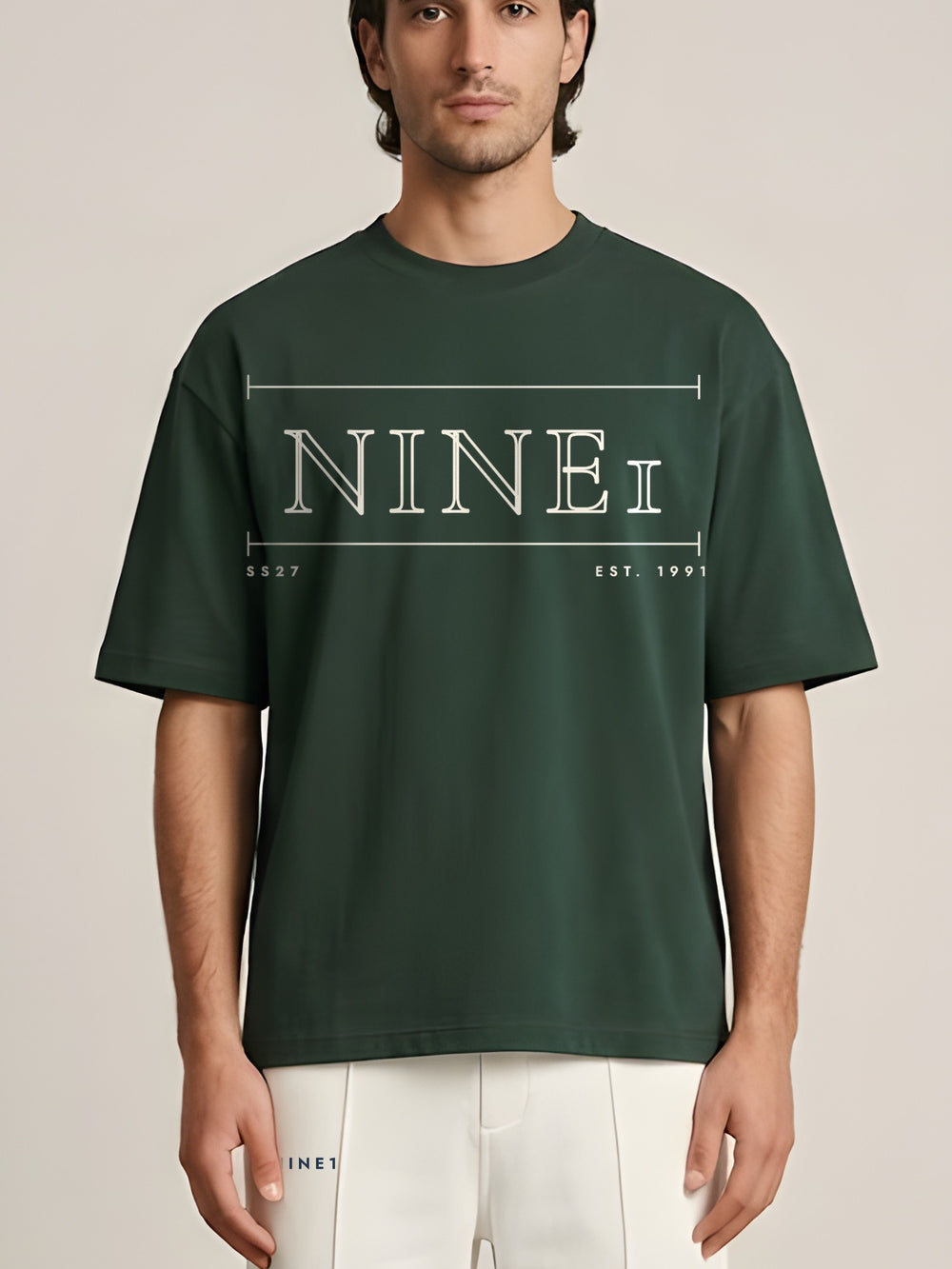 NINE1 Gallery oversized tee, front